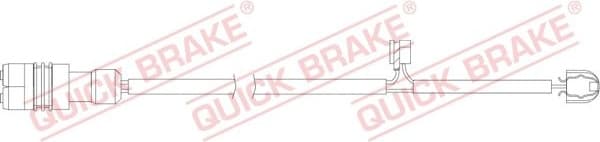 Warning Contact, brake pad wear WS0344A