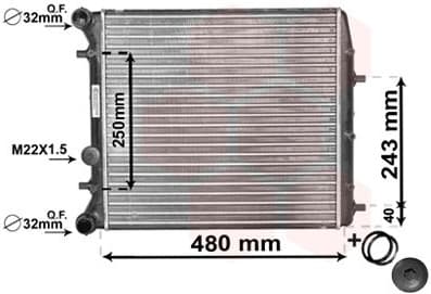 Radiator, engine cooling *** IR PLUS *** 76002005