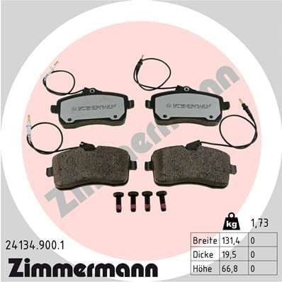Brake Pad Set, disc brake rd:z 24134.900.1