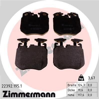 Brake pads front 22392.195.1