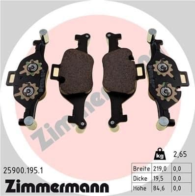 Brake pads front 25900.195.1