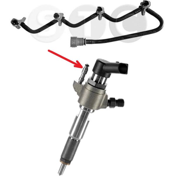 Hose fuel overflow, return T492091