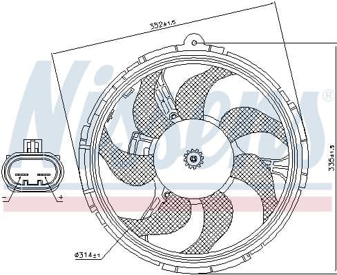 Fan, engine cooling 85040