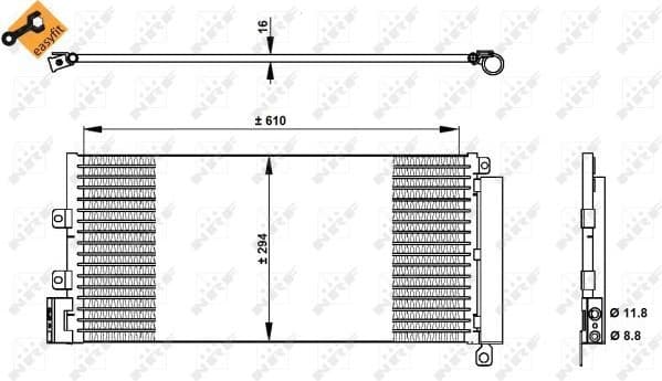 Condenser, air conditioning EASY FIT 350332