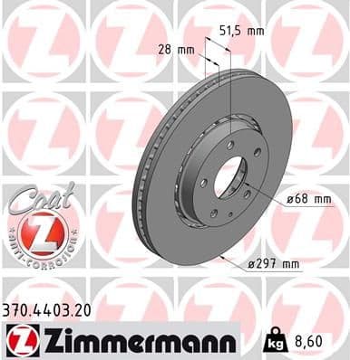 Brake Disc COAT Z 370.4403.20