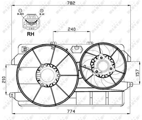 Fan, engine cooling 47000