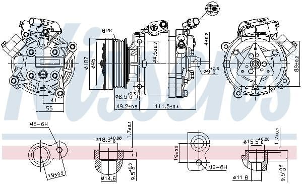 Compressor, air conditioning ** FIRST FIT ** 890666