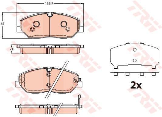 Brake Pad Set, disc brake GDB2227