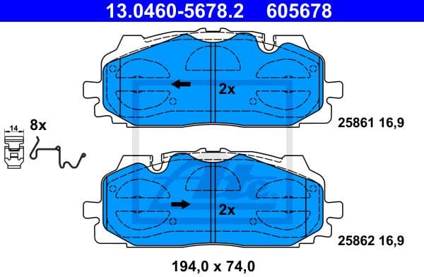 Brake Pad Set, disc brake 13046056782