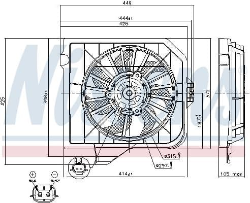 Fan, engine cooling 85091