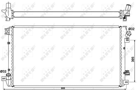 Radiator, engine cooling 53076