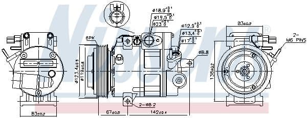 Compressor, air conditioning ** FIRST FIT ** 890685