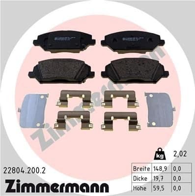 Brake Pad Set, disc brake 22804.200.2
