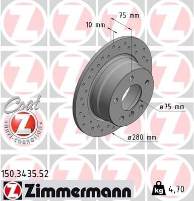 Brake Disc SPORT BRAKE DISC Z 150.3435.52