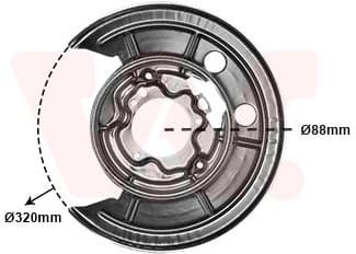 Splash Guard, brake disc 1651373