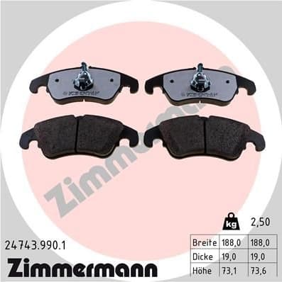 Brake Pad Set, disc brake rd:z 24743.990.1