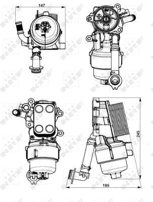 Housing, oil filter EASY FIT 31752