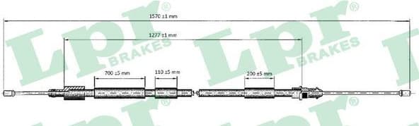 Cable, parking brake C0119B