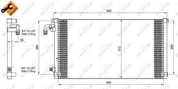 Condenser, air conditioning EASY FIT 35103