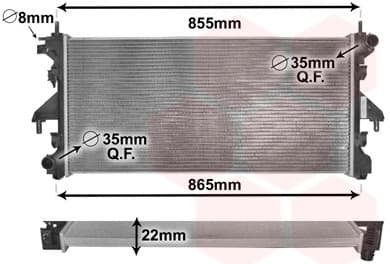 Radiator, engine cooling 40002309