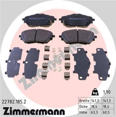 Brake Pad Set, disc brake 22782.185.2