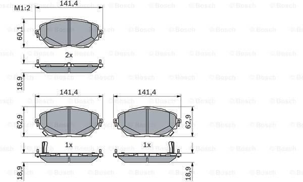 Brake Pad Set, disc brake 0986424865