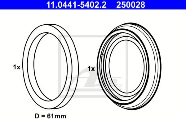 Seal Kit, brake caliper 11.0441-5402.2