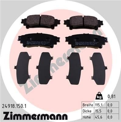 Brake Pad Set, disc brake 24918.150.1