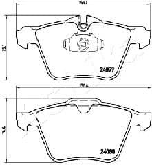 Brake Pad Set, disc brake 50-00-0341