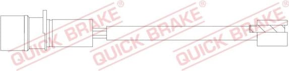 Warning Contact, brake pad wear WS0342A