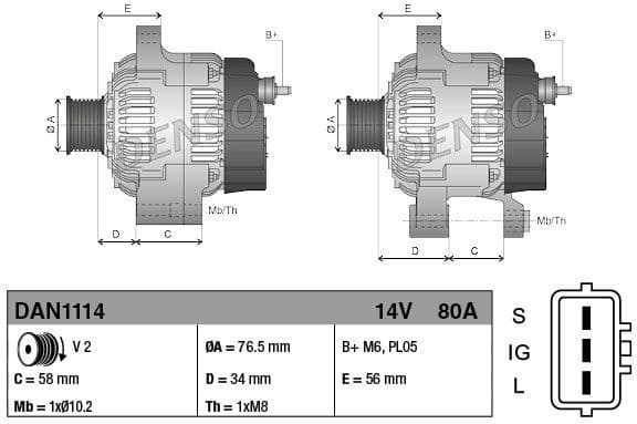 Alternator DAN1114 - image 3