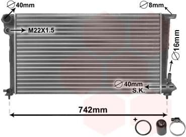 Radiator, engine cooling *** IR PLUS *** 09002159