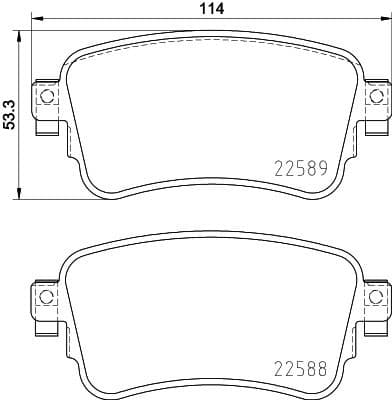 Brake Pad Set, disc brake PRIME LINE P61133