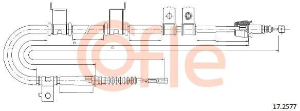 Cable Pull, parking brake 17.2577