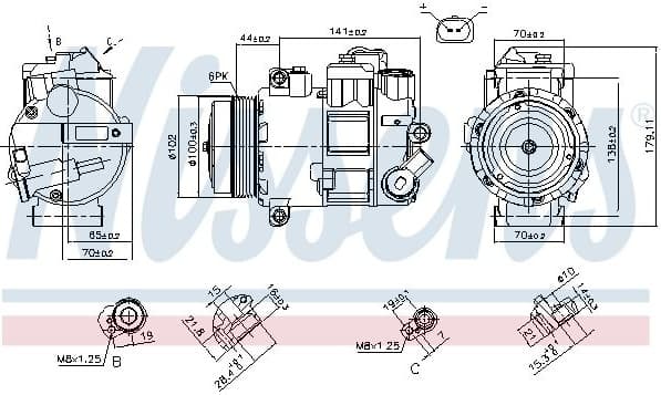 Compressor, air conditioning ** FIRST FIT ** 890412