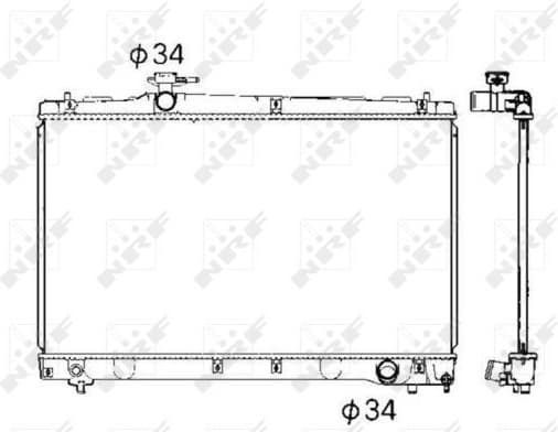 Radiator, engine cooling 53401