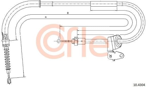 Cable Pull, parking brake 10.4304