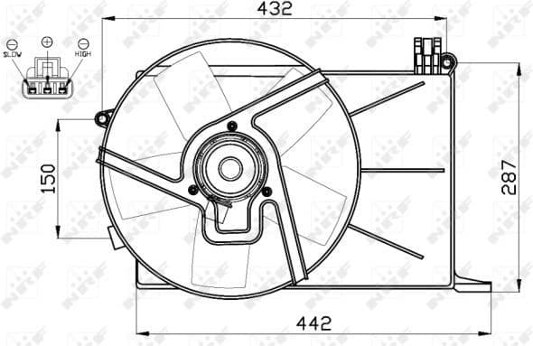 Fan, engine cooling 47459
