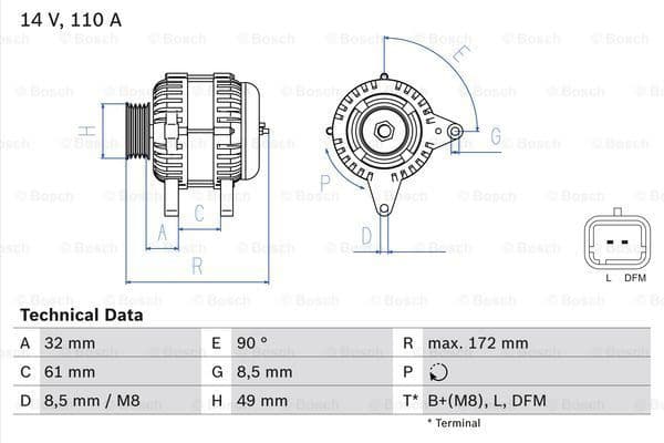 Alternator 0986080330