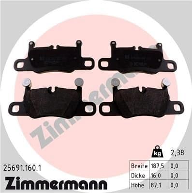 Brake Pad Set, disc brake 25691.160.1