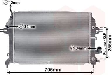 Radiator, engine cooling 37002460