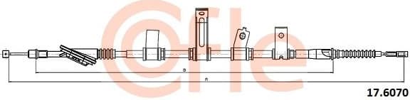 Cable Pull, parking brake 17.6070
