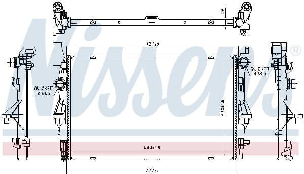 Radiator, engine cooling 606021