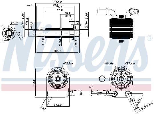 Oil Cooler, engine oil ** FIRST FIT ** 90849