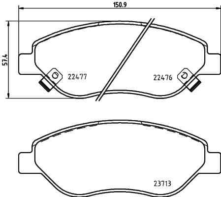Brake Pad Set, disc brake PRIME LINE P23178
