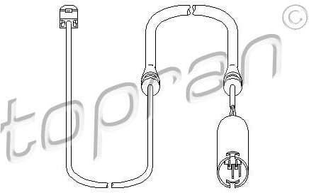 Warning Contact, brake pad wear 500 664