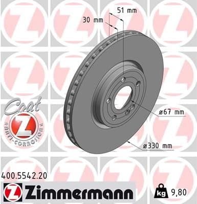 Brake Disc COAT Z 400.5542.20