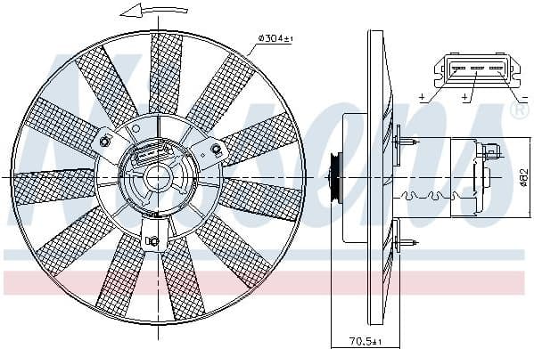 Fan, engine cooling 85539
