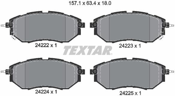 Brake Pad Set, disc brake Q+ 2422201