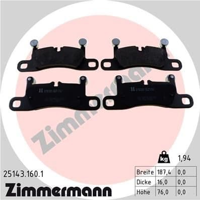 Brake Pad Set, disc brake 25143.160.1